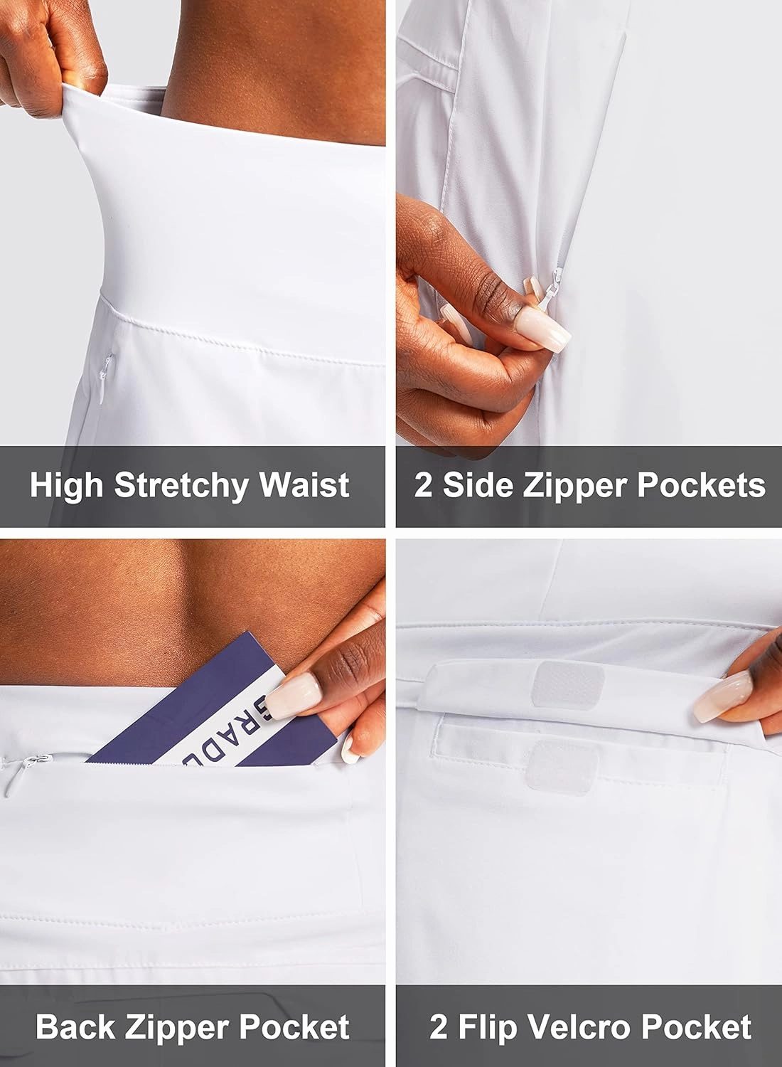 G Gradual Golf Skorts Skirts for Women with 5 Pockets Women's High Waisted Lightweight Athletic Skirt for Tennis Running