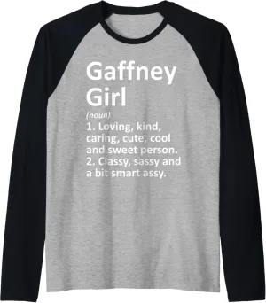 GAFFNEY GIRL SC SOUTH CAROLINA Funny City Home Roots Gift Raglan Baseball Tee