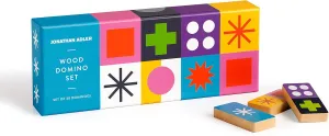 Galison Jonathan Adler Helinski Domino Set – 28 Double Sided Colorful Bright Design Tile Patterned Wooden Domino Pieces