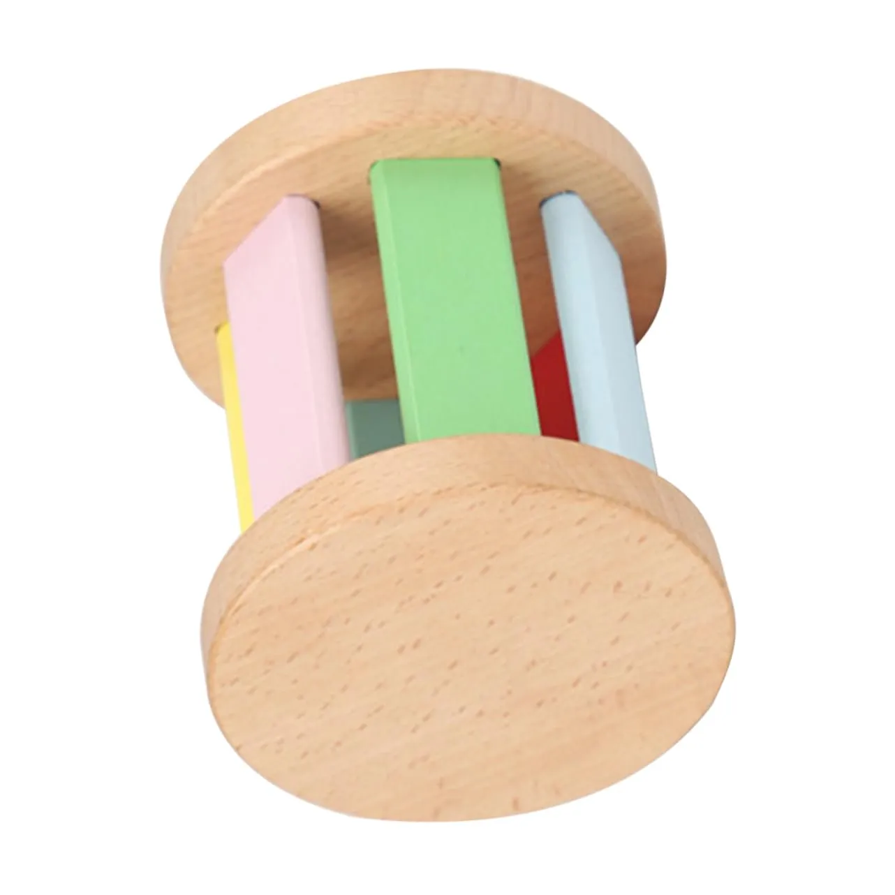 GALPADA Wooden Hand Rattle Roller for Boy Girl Montessori Early Education Musical Instrument Safe and Reusable Sensory Plaything for Newborns