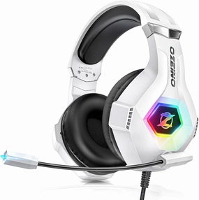 Gaming Headset for PC, Ps4, Ps5, Xbox Headset with 7.1 Surround Sound, Gaming Headphones with Noise Cancelling Mic, Over Ear Headphones for Switch, GEM Box, Atari 2600 System, Sega Game Gear