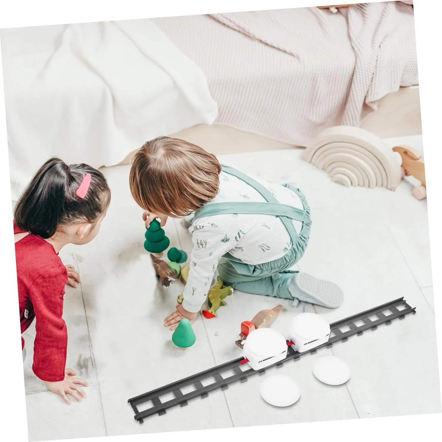 Garneck 1 Set Electric Set Rotating Track for Fun Interactive Plaything Safe Material Encourages Social Skills for Party Entertainment