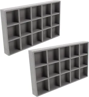 Gatuida 5pcs Stackable Velvet Jewelry Organizer Tray with Slots for Jewelry Storage Display Case for Earrings Bracelets Necklaces and Rings Elegant Grey Design for Women
