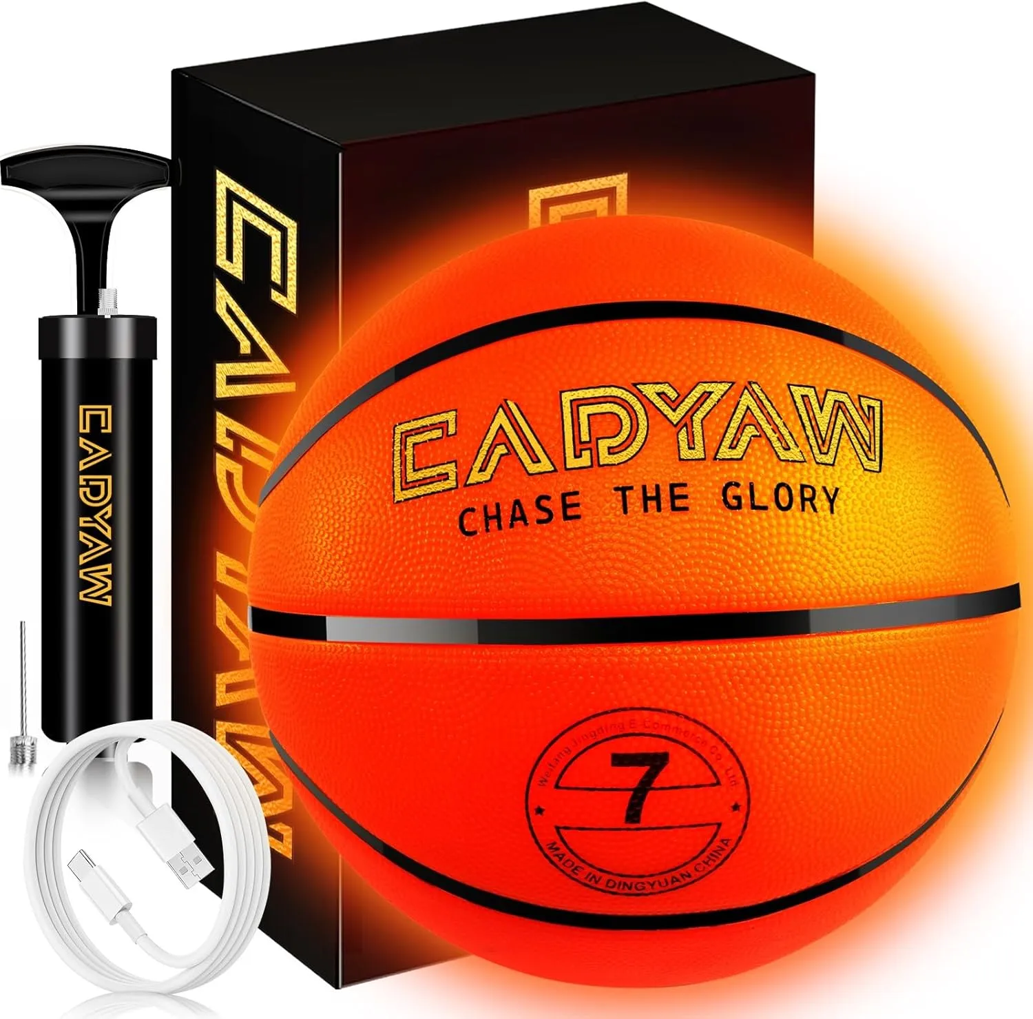 Glow in The Dark Basketball, Light Up LED Basket Ball Size 7, Rechargeable, Outdoor Sports Gear Accessories, Cool Stuff Boy Toys for Night Games, Birthday Gift Ideas for Kids Age 8-15 Teenage