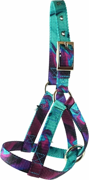 Goat Halter, S M L XL, Made in USA, 30 Patterns, Figure 8, Sheep, Small, Medium, Large, foal, Calves, Miniature Horse, Donkey Boer Buck doe Kid Livestock (Tie Dye Playing Goats, Small)