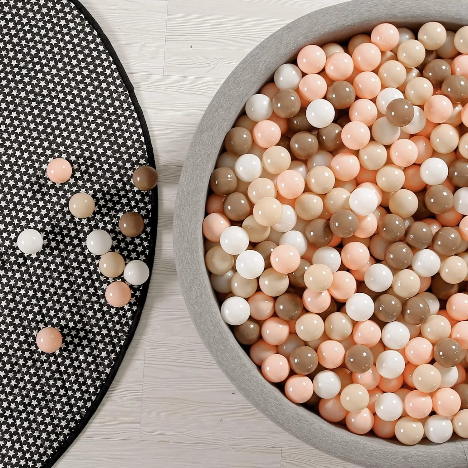 GOGOSO Ball Pit Balls for Toddlers Kids Plastic Balls for Ball-Pit Playpen Pool Baby Pastel Party Decor Fun Shaped Star Bulk 50 100 200 500 1000 Count