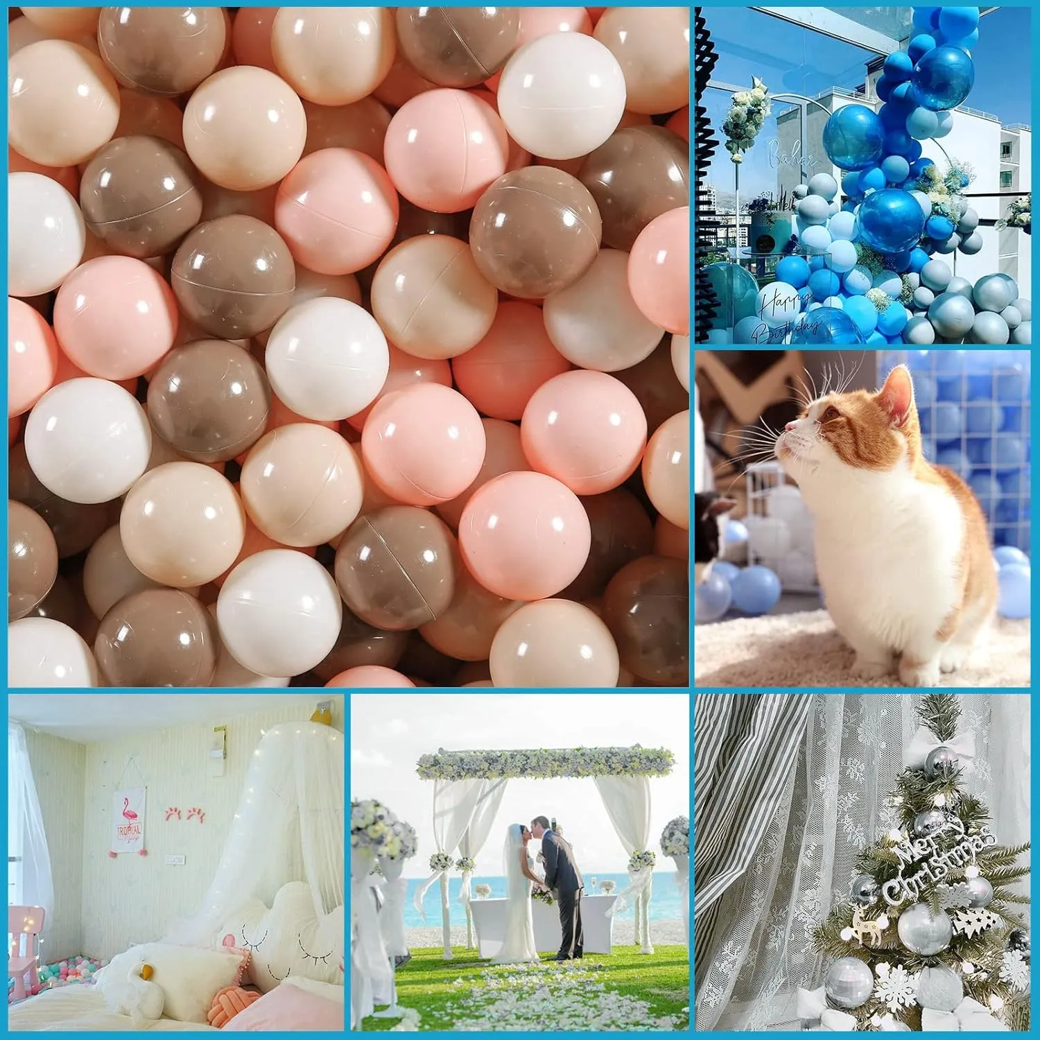 GOGOSO Ball Pit Balls for Toddlers Kids Plastic Balls for Ball-Pit Playpen Pool Baby Pastel Party Decor Fun Shaped Star Bulk 50 100 200 500 1000 Count