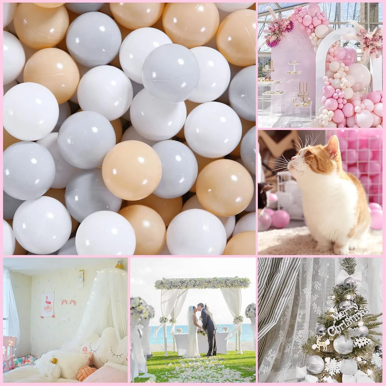 GOGOSO Ball Pit Balls for Toddlers Kids Plastic Balls for Ball-Pit Playpen Pool Baby Pastel Party Decor Fun Shaped Star Bulk 50 100 200 500 1000 Count
