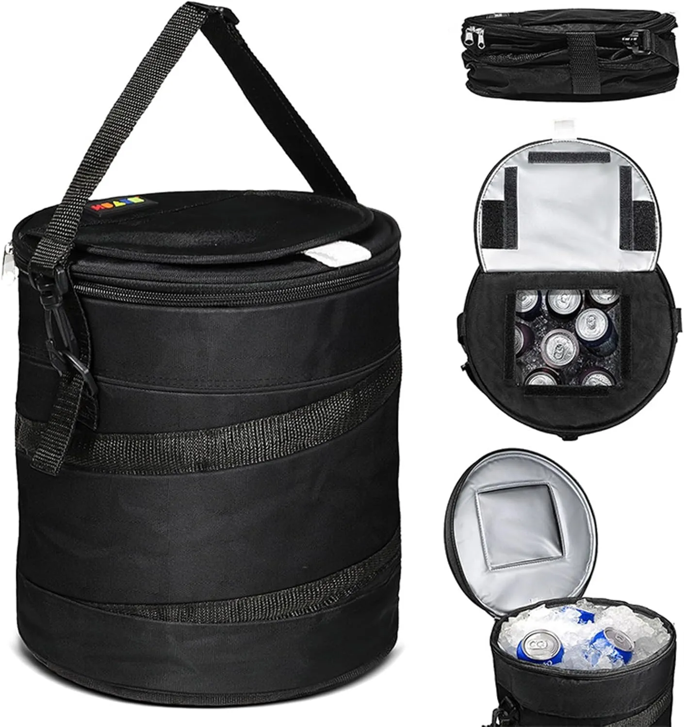 Golf Cart Portable Cooler Bag,Leakproof Golf Cart Insulated Pouch,Foldable Soft Cooler Bag with Adjustable Shoulder Strap for Golf Accessories,Outdoor Travel Hiking