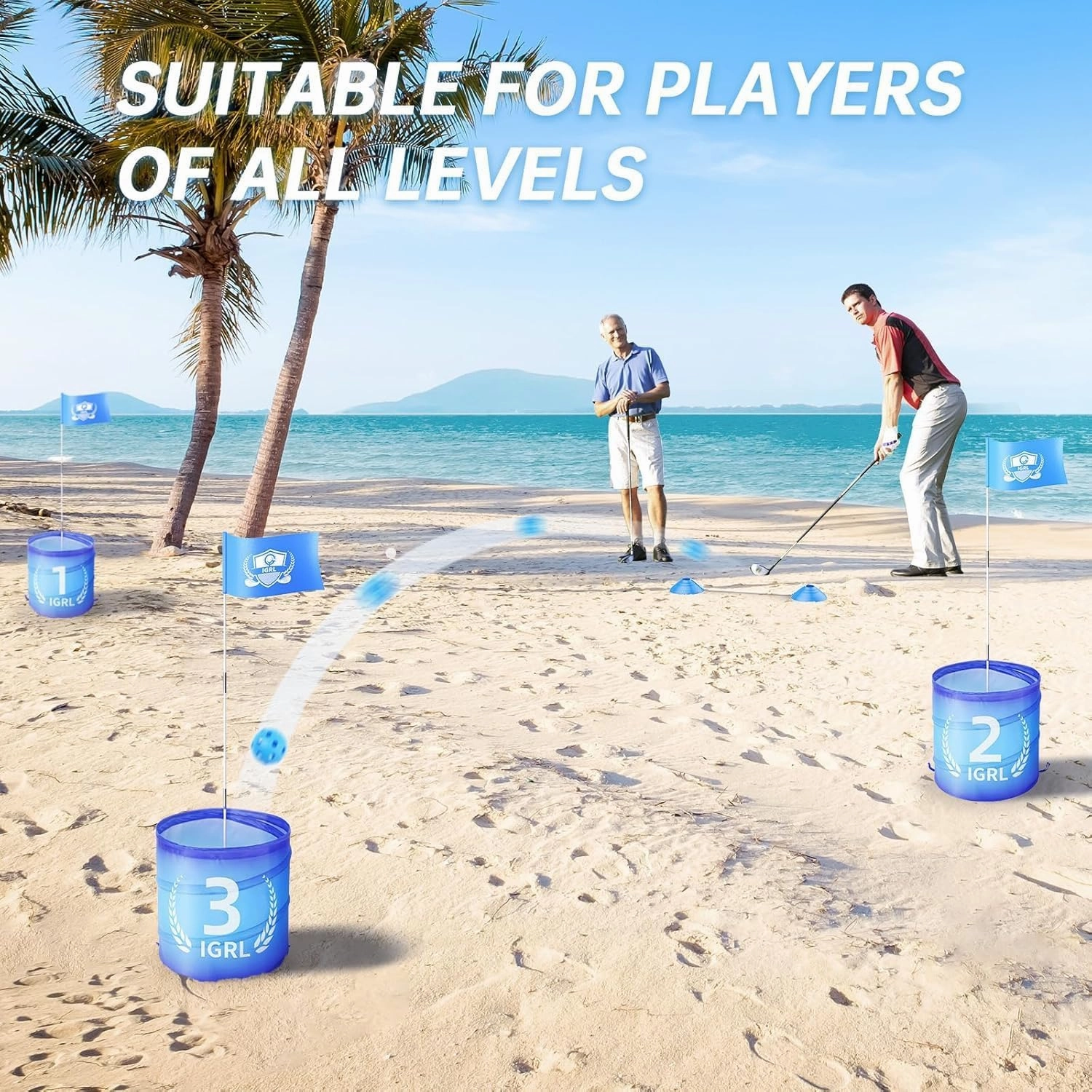 Golf Yard Game - 6 Holes Backyard Golf Games for Adults, Golf Chipping Game Set with Balls, Carry Bag, Flag & Obstacles, Outdoor Indoor Golf Gifts for Men Lawn, Beach, Camping, Park, Hotel