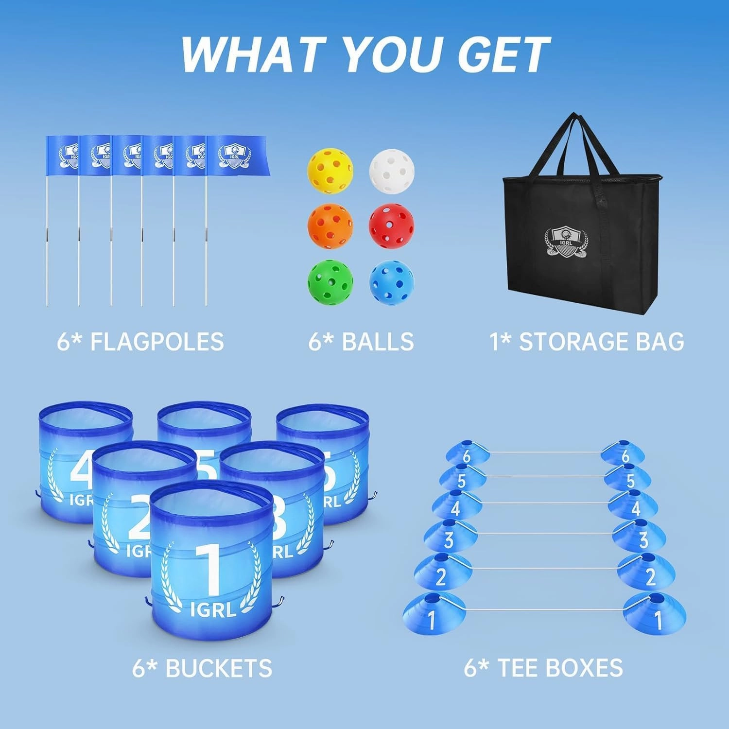 Golf Yard Game - 6 Holes Backyard Golf Games for Adults, Golf Chipping Game Set with Balls, Carry Bag, Flag & Obstacles, Outdoor Indoor Golf Gifts for Men Lawn, Beach, Camping, Park, Hotel
