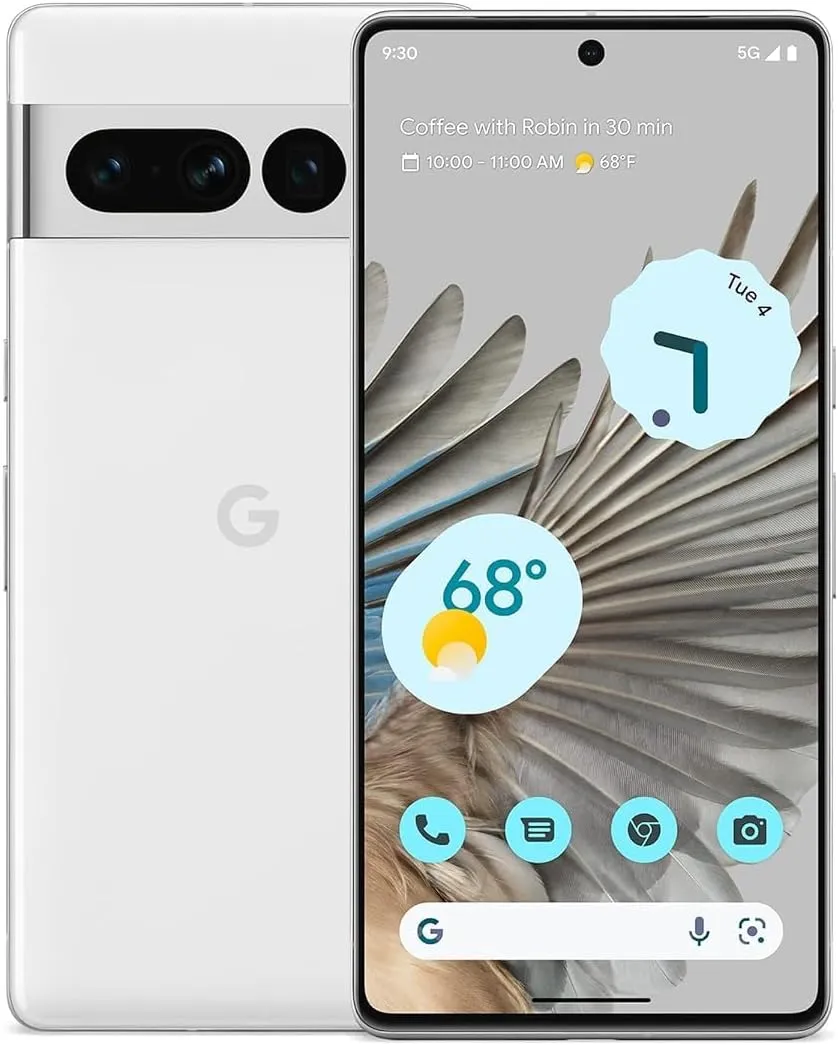 Google Pixel 7 Pro - 5G Android Phone - Unlocked Smartphone with Telephoto/ Wide Angle Lens, and 24-Hour Battery - 256GB - Snow