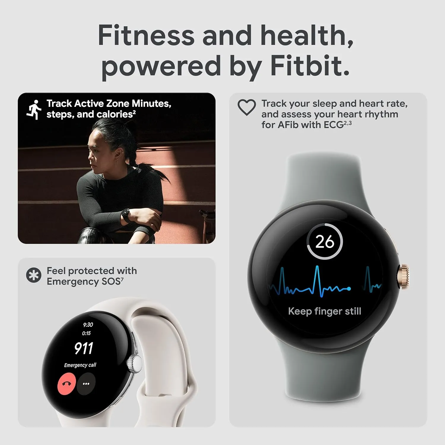 Google Pixel Watch 1st Gen (Previous Model) - Android Smartwatch with Fitbit Activity Tracking - Heart Rate Tracking Watch - Matte Black Stainless Steel case with Obsidian Active band - WiFi