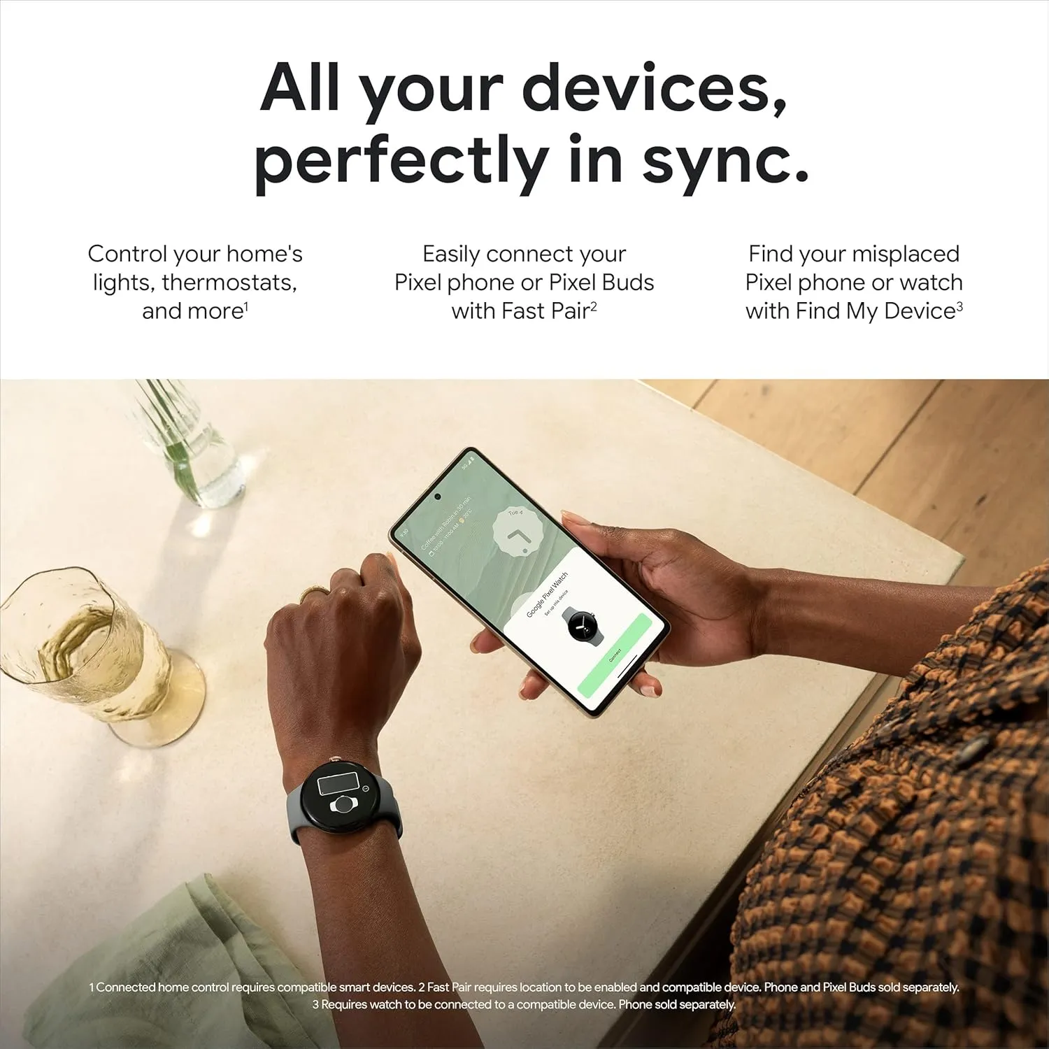 Google Pixel Watch 1st Gen (Previous Model) - Android Smartwatch with Fitbit Activity Tracking - Heart Rate Tracking Watch - Polished Silver Stainless Steel case with Chalk Active band - LTE