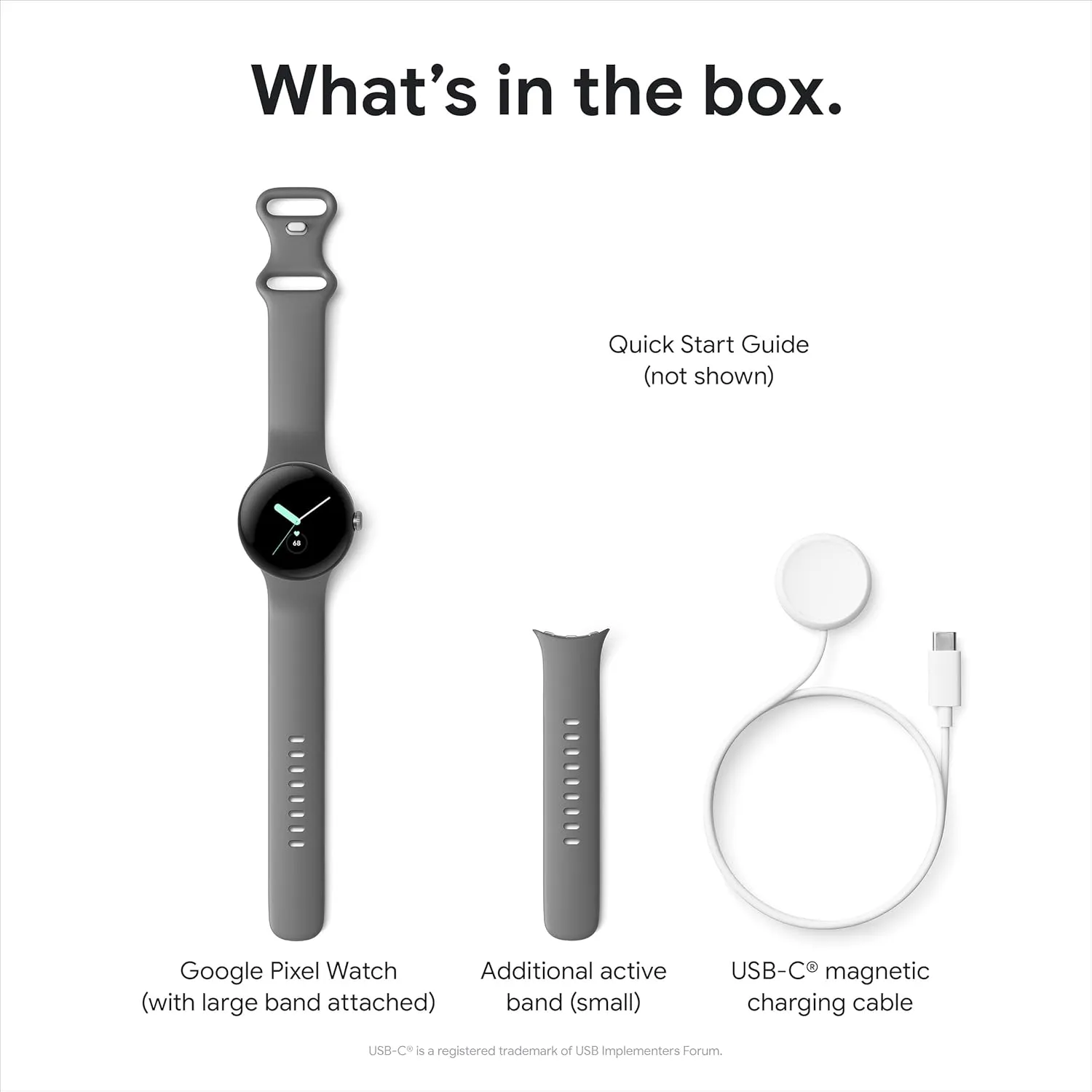 Google Pixel Watch 1st Gen (Previous Model) - Android Smartwatch with Fitbit Activity Tracking - Heart Rate Tracking Watch - Polished Silver Stainless Steel case with Chalk Active band - LTE