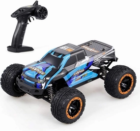 GoolRC 16889A RC Car, 1:16 Scale Remote Control Car, 4WD 45KM/H High Speed RC Truck with Brushless Motor, 2.4GHz All Terrain Off Road RC Crawler, Electric Vehicle Toy for Kids and Adults (Blue)