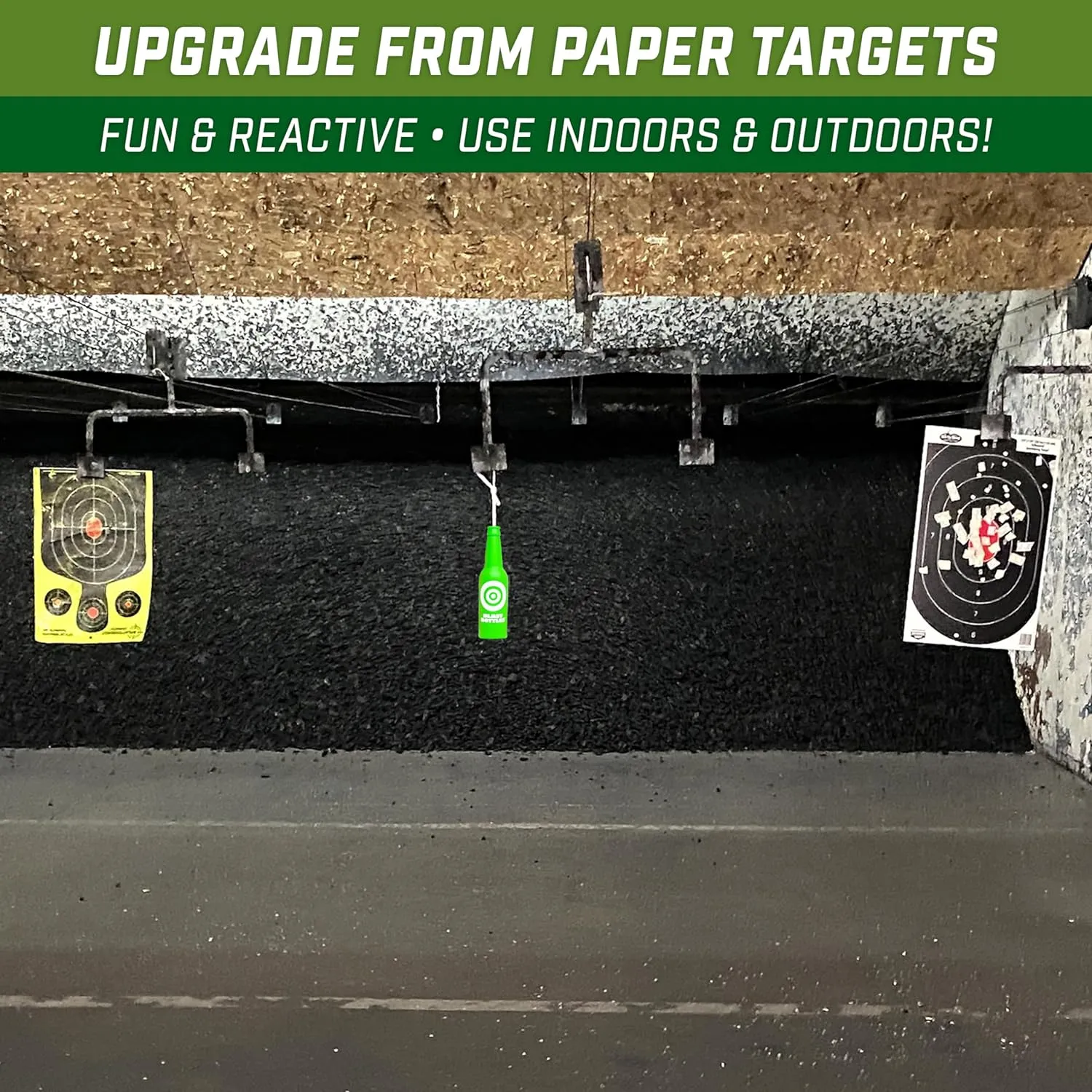 GoSports Outdoors Blast Bottles – 3 or 6 Pack – Shatterproof Bottle Shooting Targets with Rope for Firearm Target Practice, Great for Indoor & Outdoor Gun Ranges