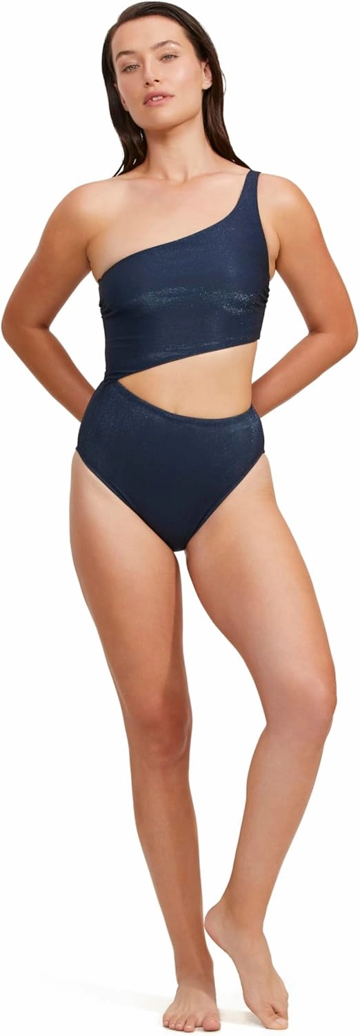 Gottex Luma High End Women's One Shoulder Waist Cut Out One Piece - Removable Soft Cups and Front & Back Lining