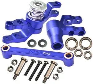GPM Upgrades Aluminum 7075-T6 Front Steering Assembly 1/10 4Wd Maxx Monster Truck（89076-4）/1/10 4Wd Maxx W/Wide Maxx Monster Truck（89086-4） RC Car (Blue)
