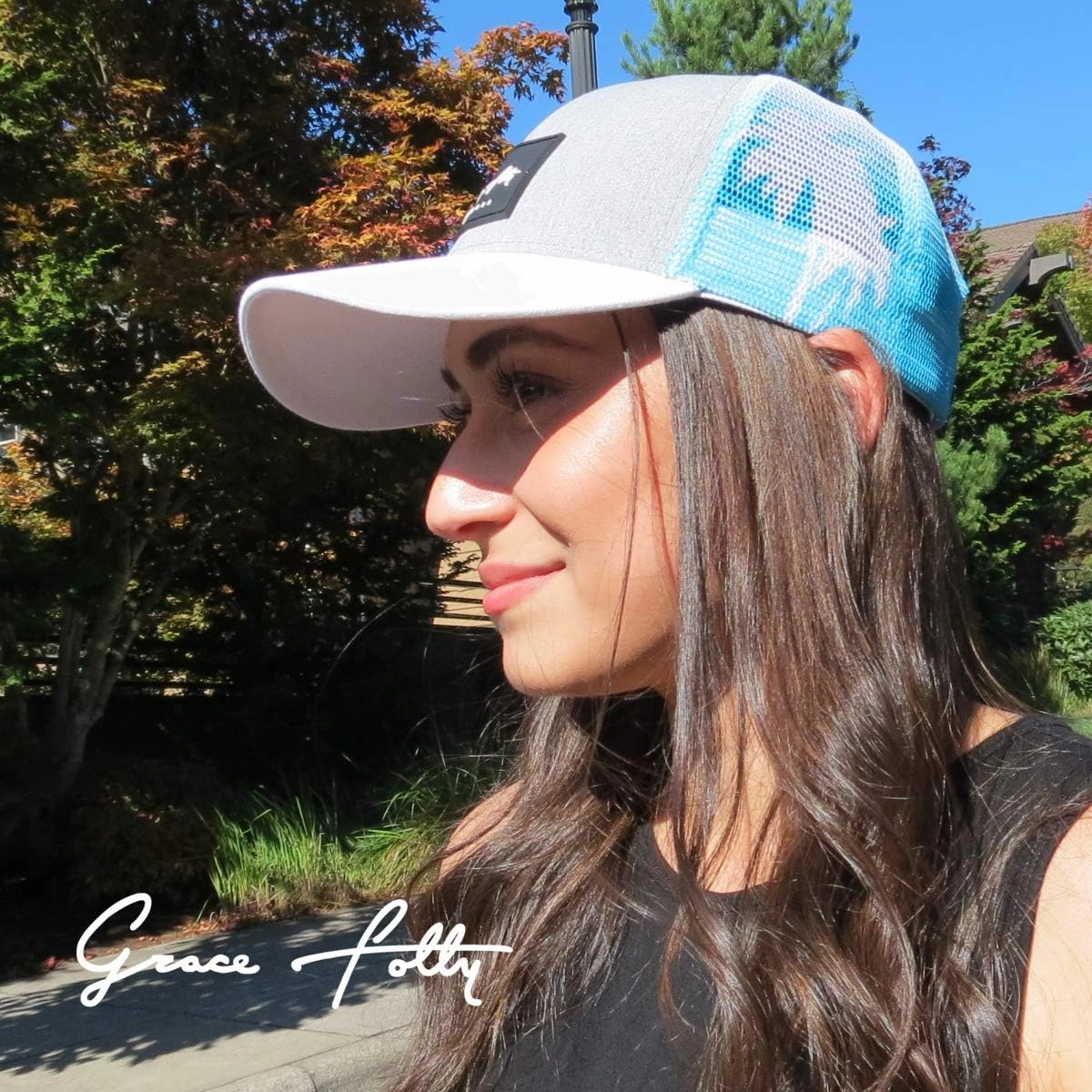 Grace Folly Beach Trucker Hats for Women- Snapback Baseball Cap for Summer