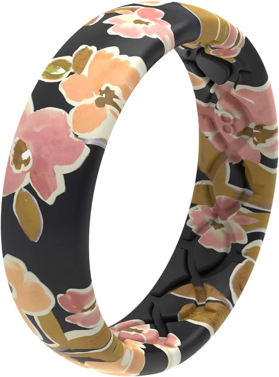 Groove Life Aspire Silicone Ring Breathable Rubber Wedding Rings for Women, Lifetime Coverage, Unique Design, Comfort Fit Ring
