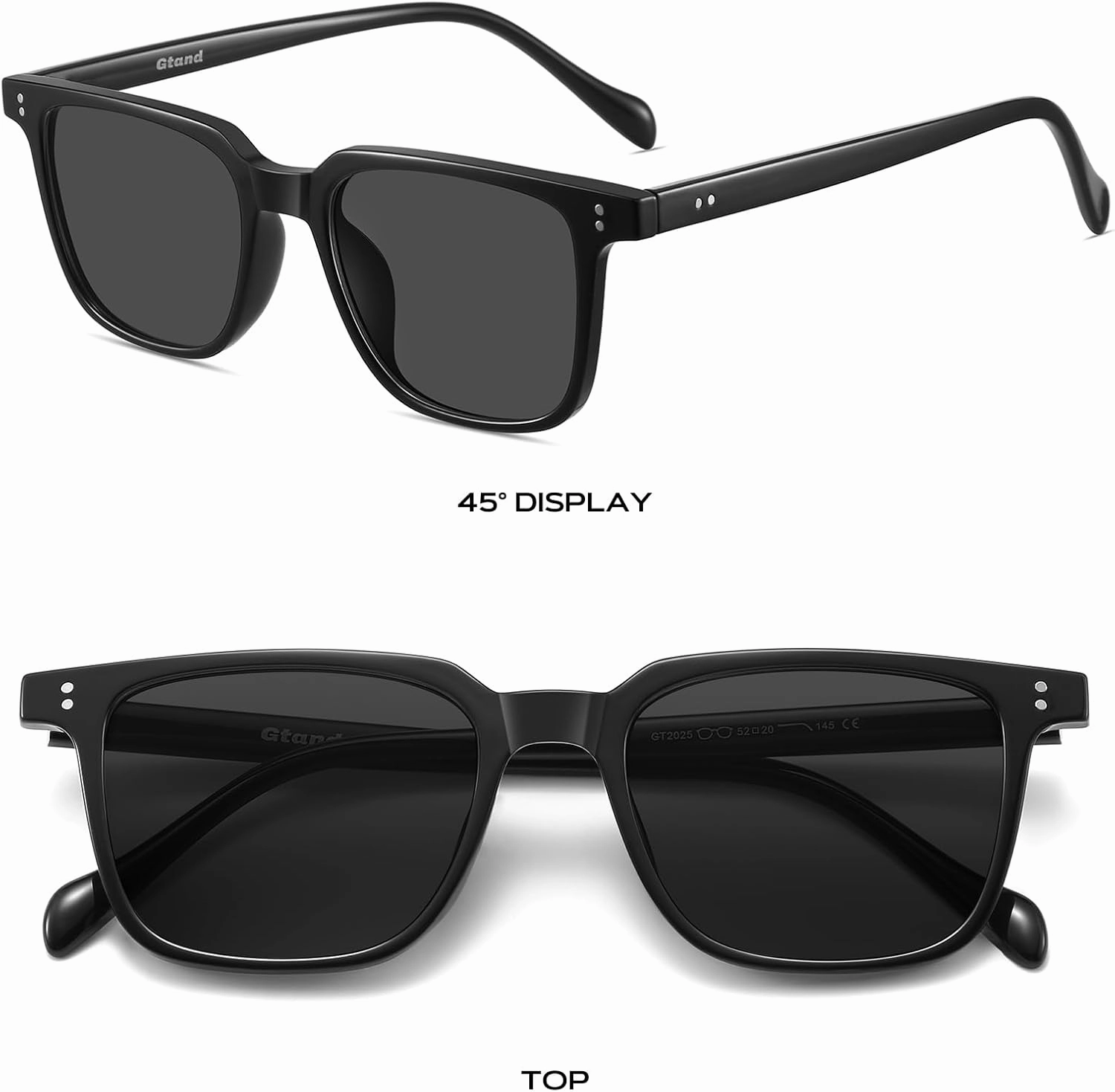 Gtand Unisex Vintage Retro Square Style Tinted Sunglasses For Men Women Fashion Rectangle Sun Glasses 52mm
