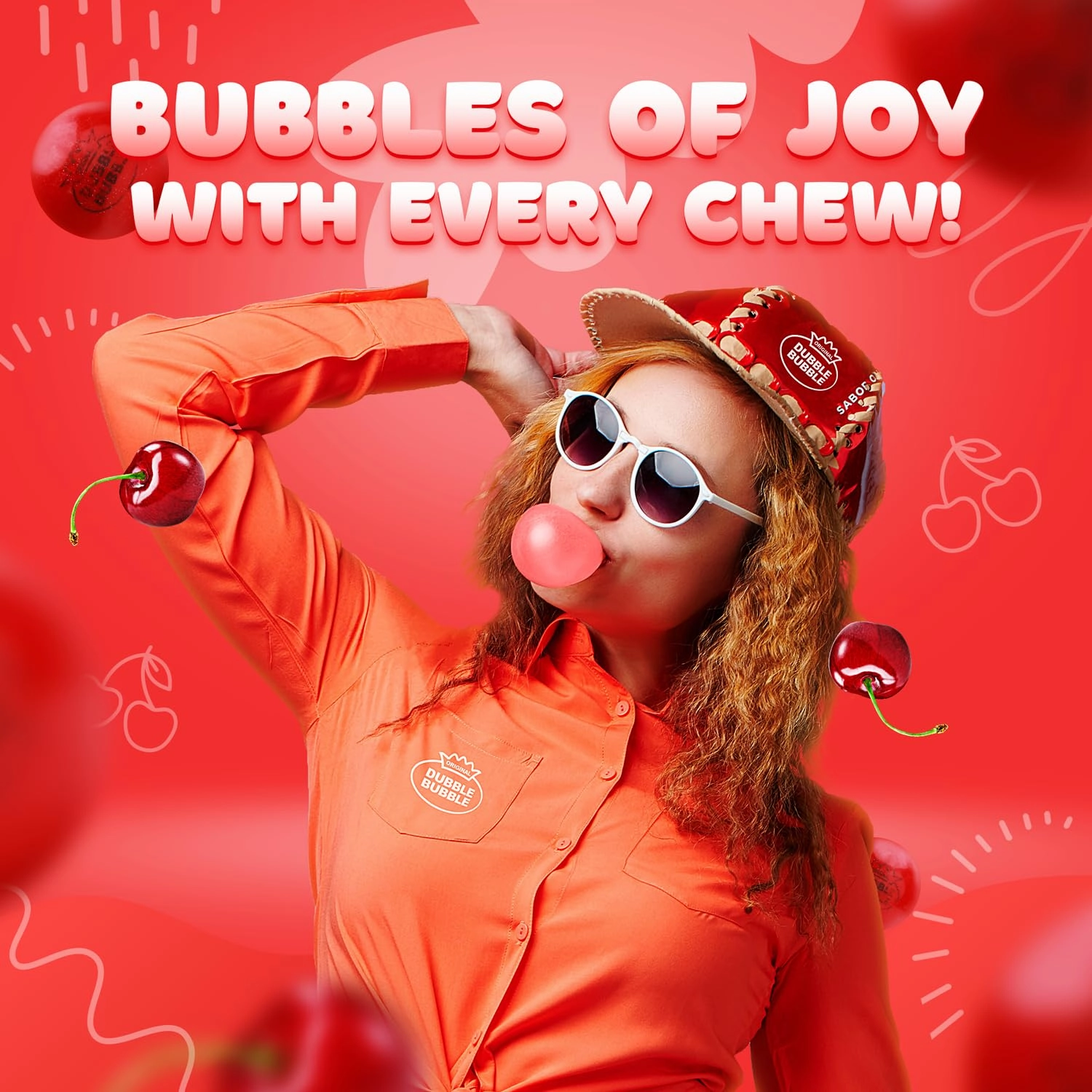 Gumballs for Gumball Machine - 1 Inch Gumballs Refill - Cherry Flavored Bubble Gum Red Gumballs - Kids Gum - Bulk Gum Balls 1.7 Lb - Chewing Gum