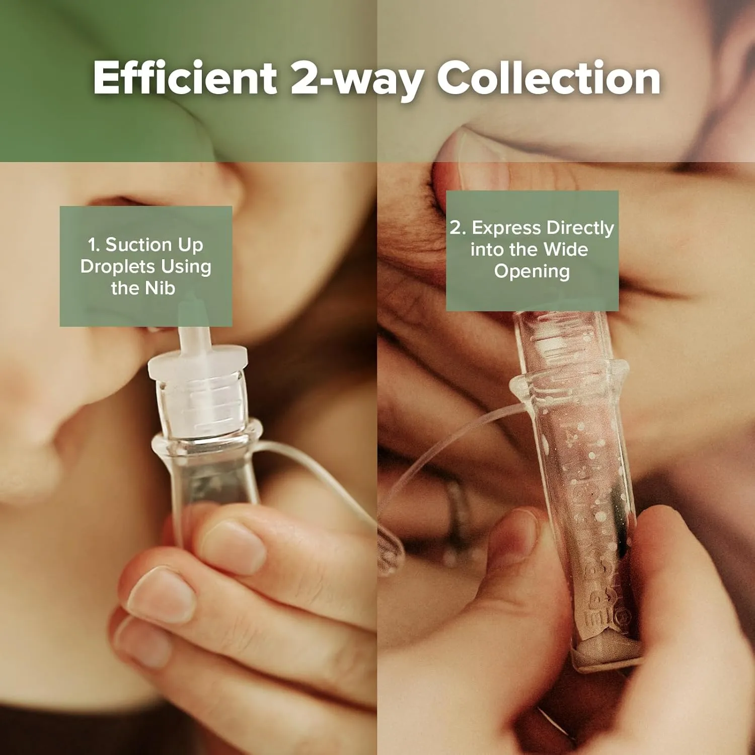 haakaa Colostrum Collector with Storage Case Set, Included 1 pc Reusable Cotton Wipe and Storage Box (0.1oz/4ml, 6 pcs)