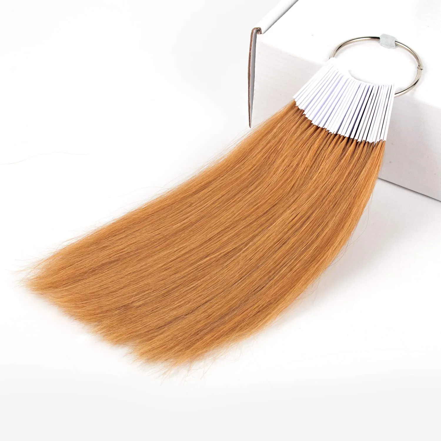 Hair Swatches Color Rings Chart - 100% Human Hair Sample Rings (Brown)