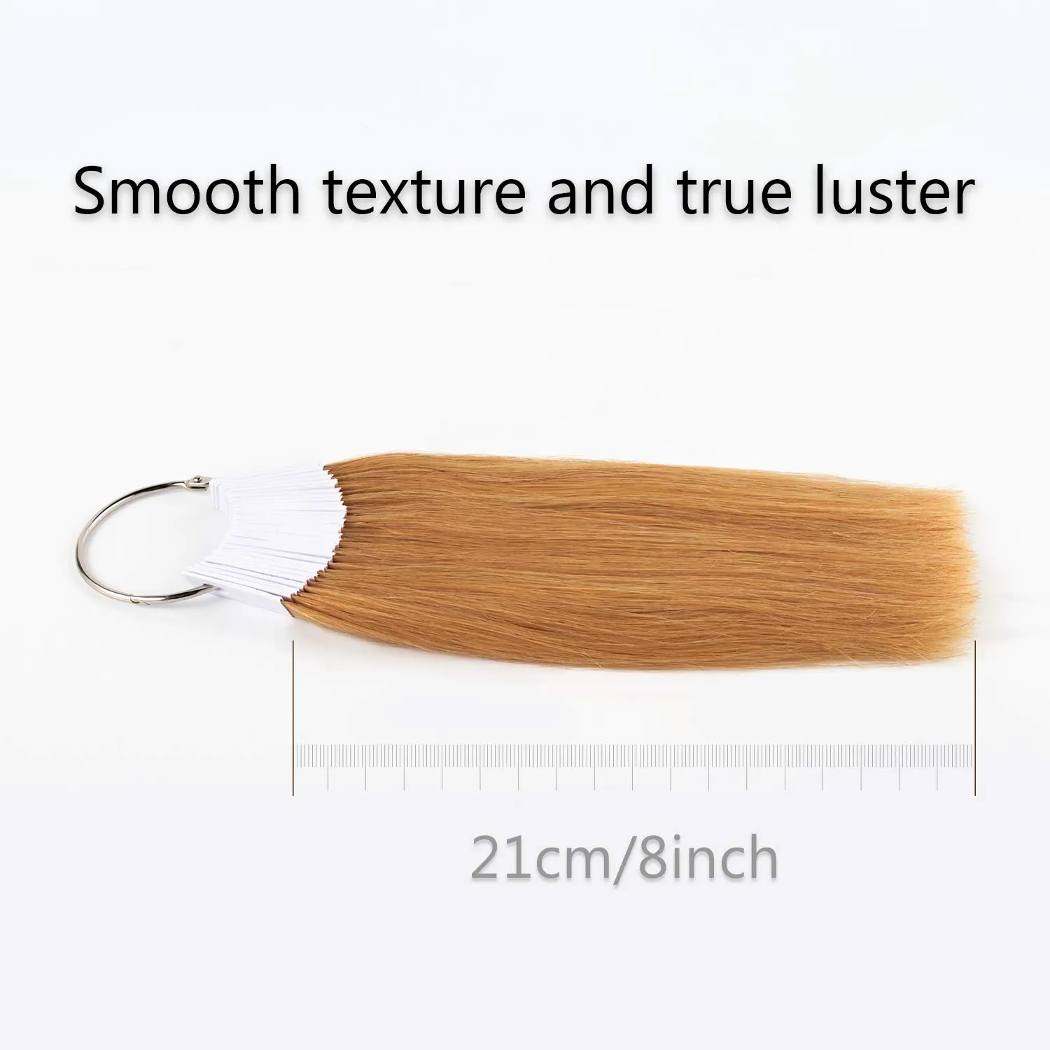 Hair Swatches Color Rings Chart - 100% Human Hair Sample Rings (Brown)