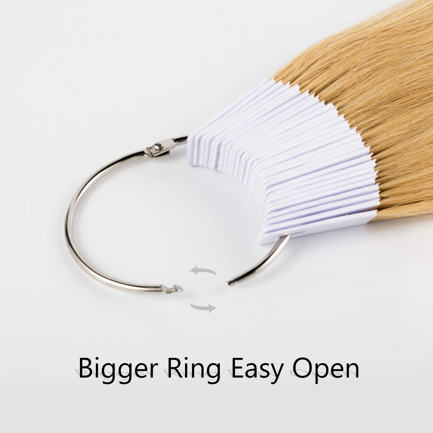 Hair Color Rings 100% Human Hair Swatches Testing Color Samples 9 inch Hair Color Light Brown 30Piece/Pack