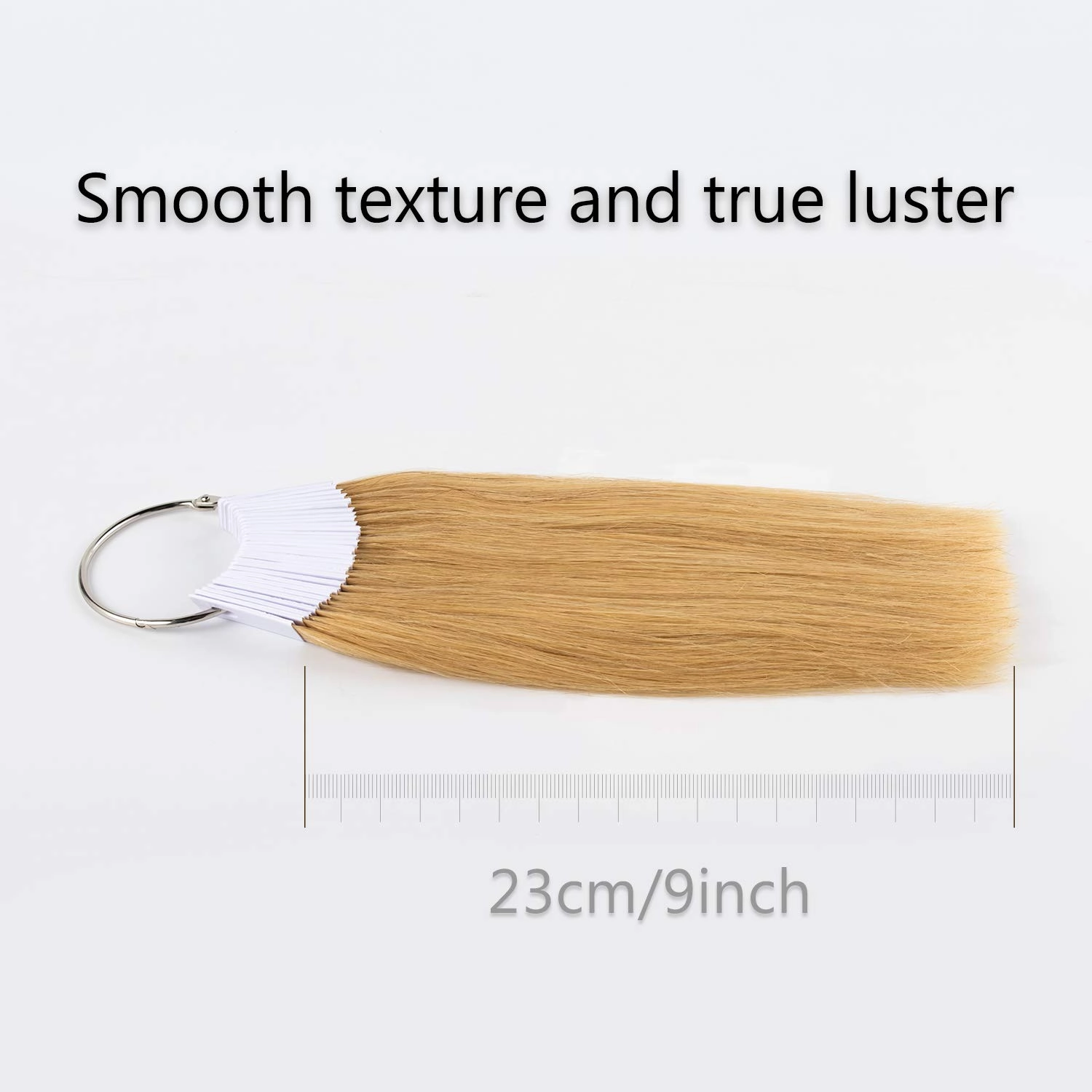 Hair Color Rings 100% Human Hair Swatches Testing Color Samples 9 inch Hair Color Light Brown 30Piece/Pack