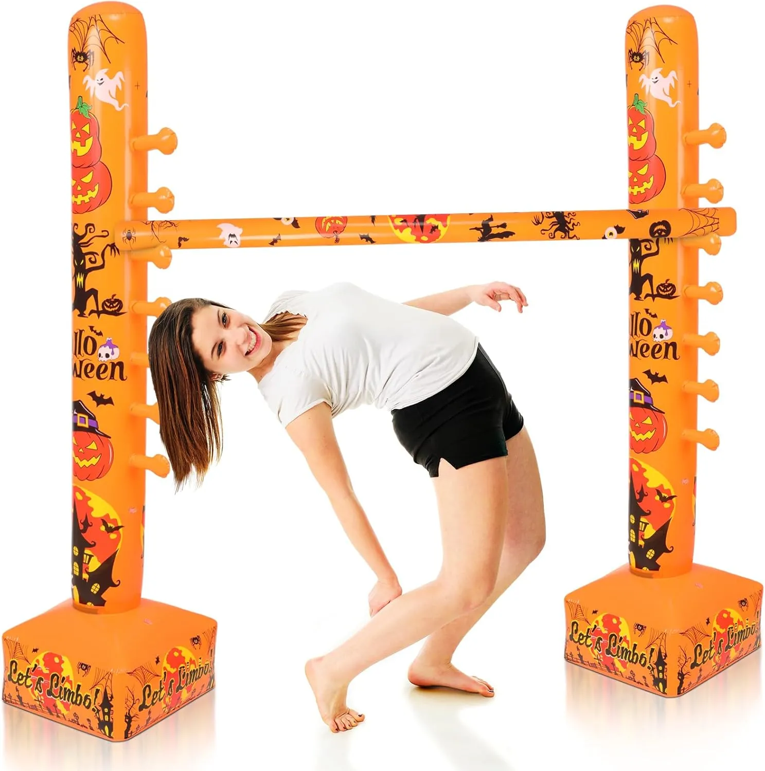 Halloween Inflatable Limbo Game for Adults Inflatable Limbo Party Game Fun Limbo Carnival Game for Vacations Indoor Outdoor Party Supplies
