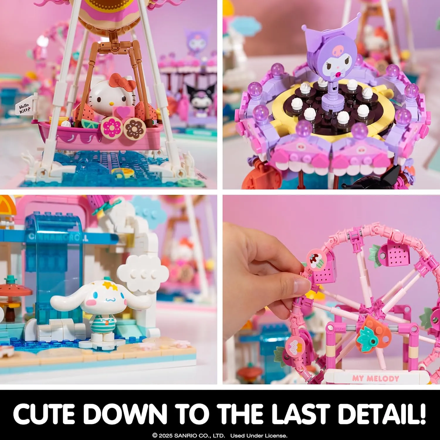 Hamee Sanrio Hello Kitty and Friends ‘Summer Wunderland’ Cute Water Theme Park Building Block Set Birthday Gift, Party Favor, Stress Relief, Collectible Toy, Sanrio Fan, Relaxation – Hello Kitty