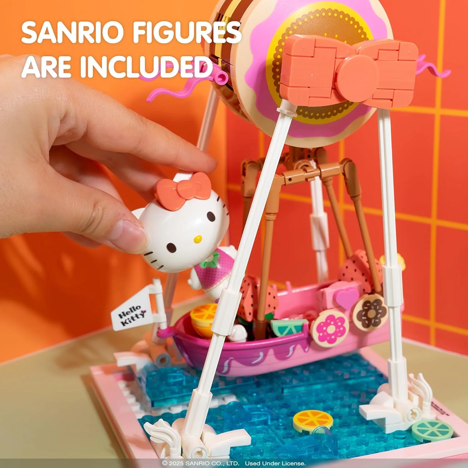 Hamee Sanrio Hello Kitty and Friends ‘Summer Wunderland’ Cute Water Theme Park Building Block Set Birthday Gift, Party Favor, Stress Relief, Collectible Toy, Sanrio Fan, Relaxation – Hello Kitty