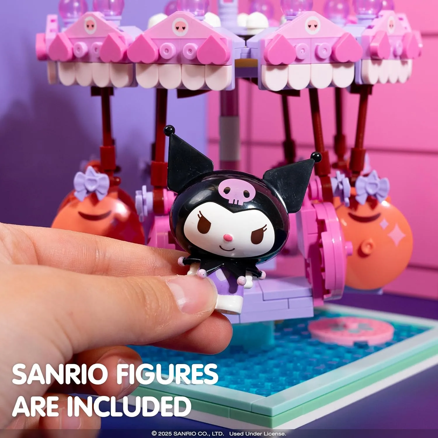 Hamee Sanrio Hello Kitty and Friends ‘Summer Wunderland’ Cute Water Theme Park Building Block Set Birthday Gift, Party Favor, Stress Relief, Collectible Toy, Sanrio Fan, Relaxation – Kuromi