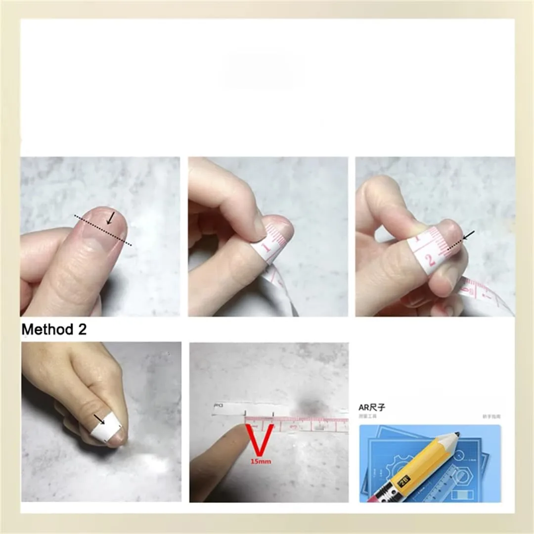 Hand Pressed Henna Translucent Reusable Fake Nails Artificial Manicure Wearable