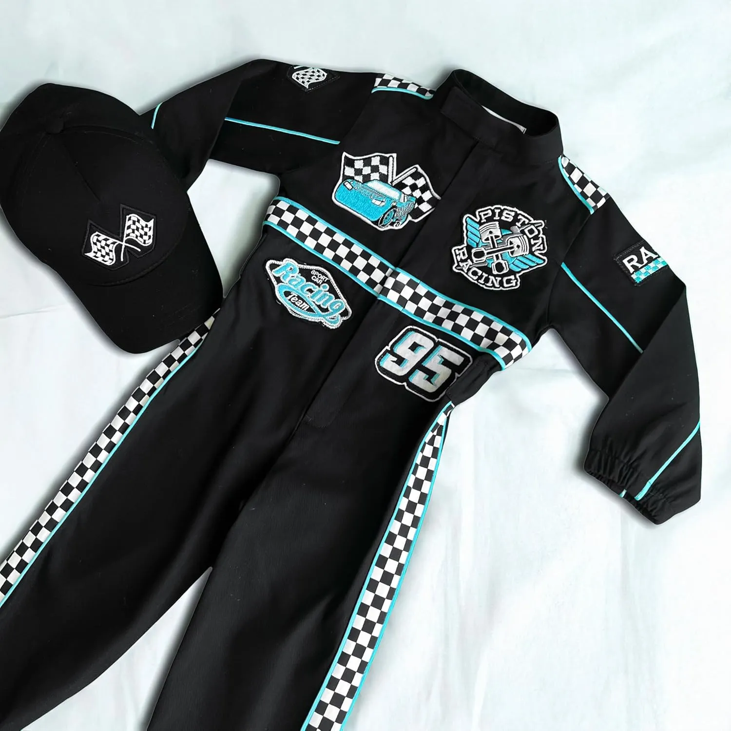 Handmade Race Car Driver Costume for Toddlers - Halloween Costume, Cars Boys Racing Outfit, Toddler Racer Suit