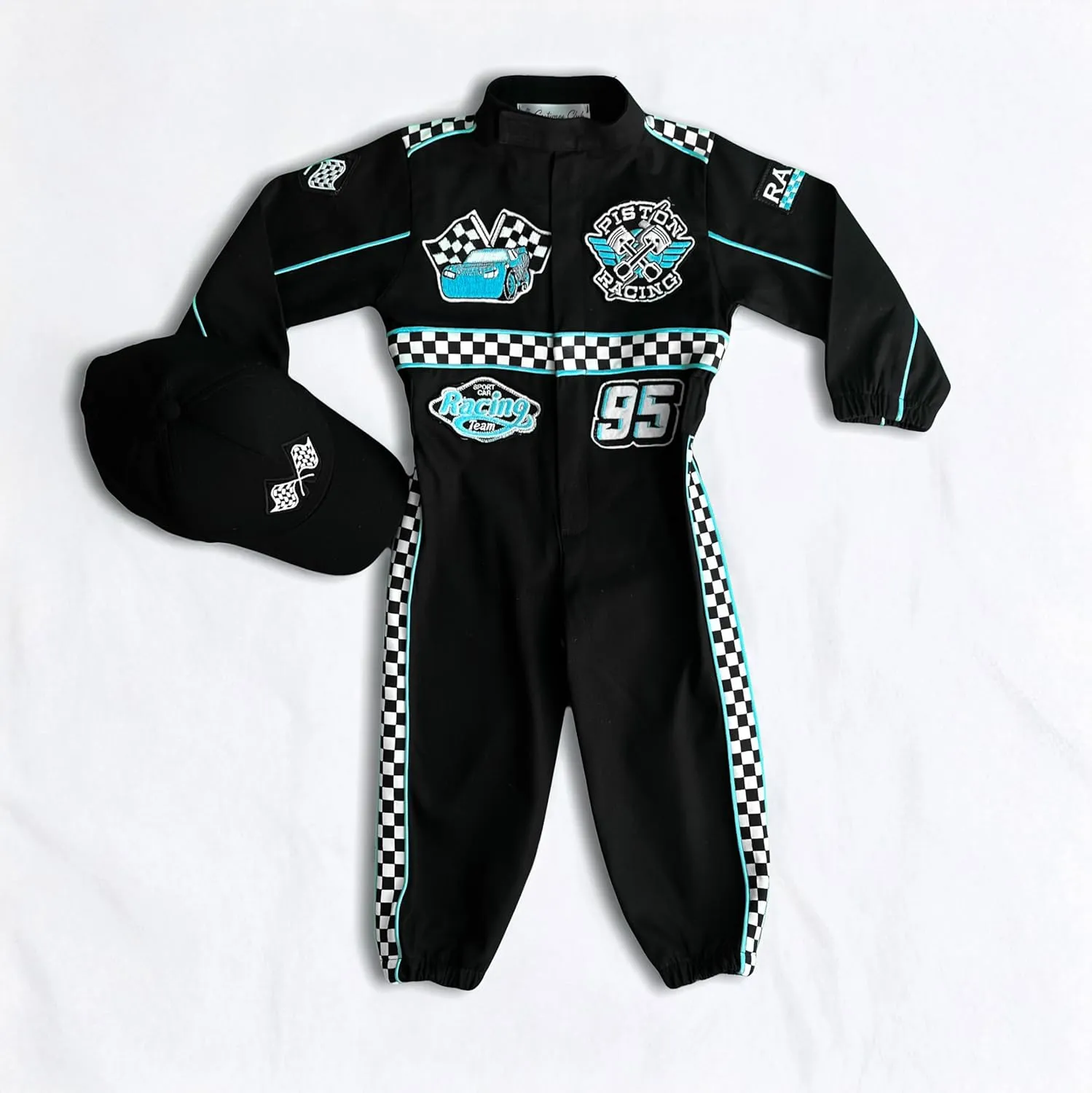 Handmade Race Car Driver Costume for Toddlers - Halloween Costume, Cars Boys Racing Outfit, Toddler Racer Suit