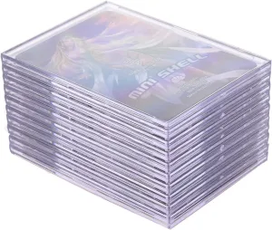 Hard Acrylic Card Protector Top Loaders - 20 Clear Sleeves   5 Display Stand for Standard Sports Cards