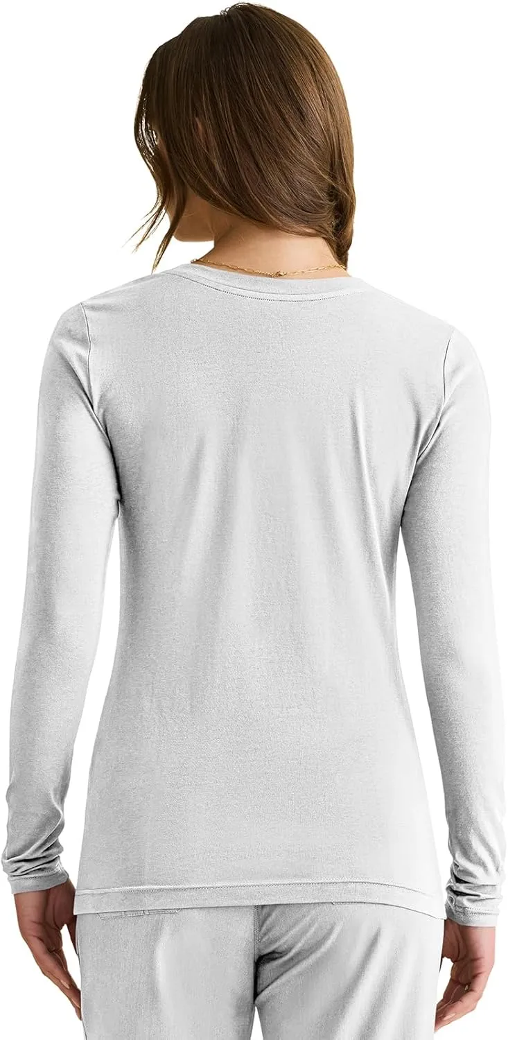 Healing Hands Women's Underscrub Soft Knit Melissa Longsleeve Scrub Tee with Breathable & Easy Care Fabric 5047
