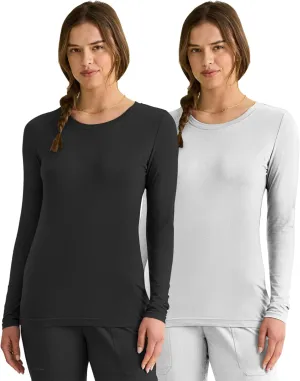 Healing Hands Women's Underscrub Soft Knit Melissa Longsleeve Scrub Tee with Breathable & Easy Care Fabric 5047