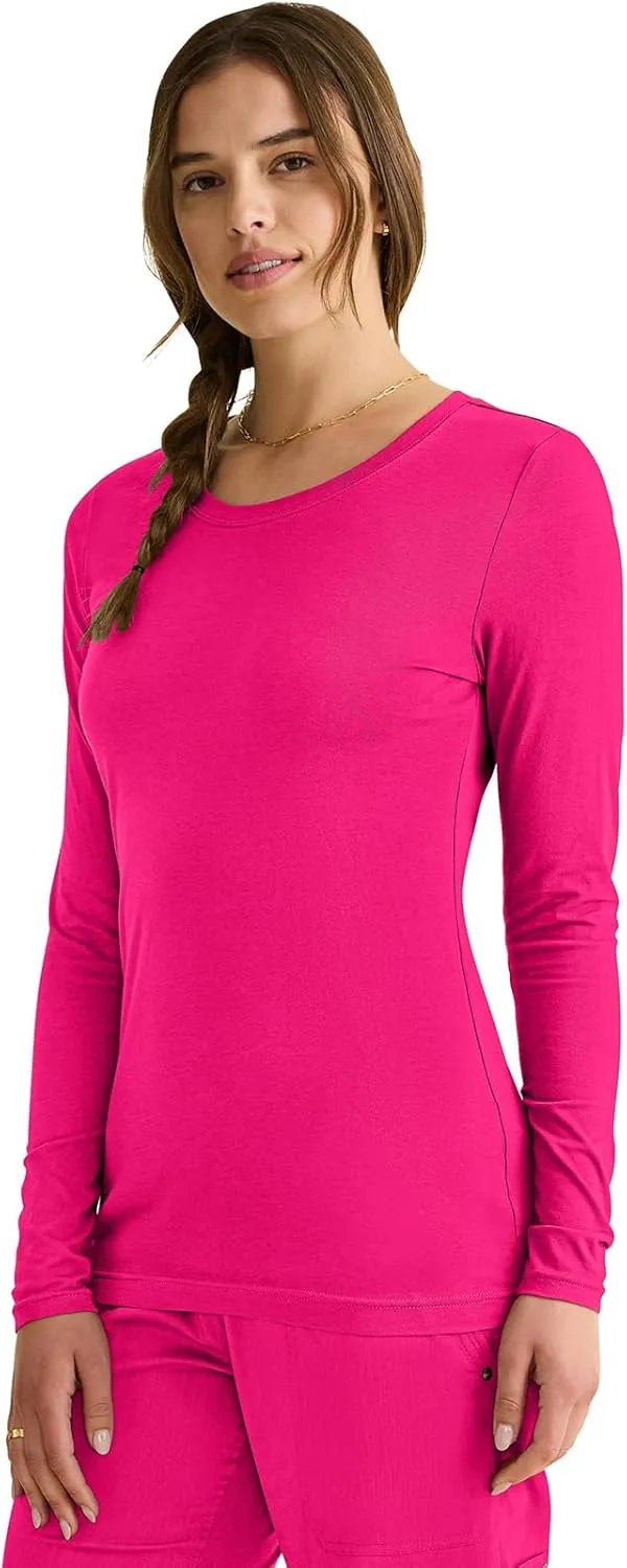 Healing Hands Women's Underscrub Soft Knit Melissa Longsleeve Scrub Tee with Breathable & Easy Care Fabric 5047