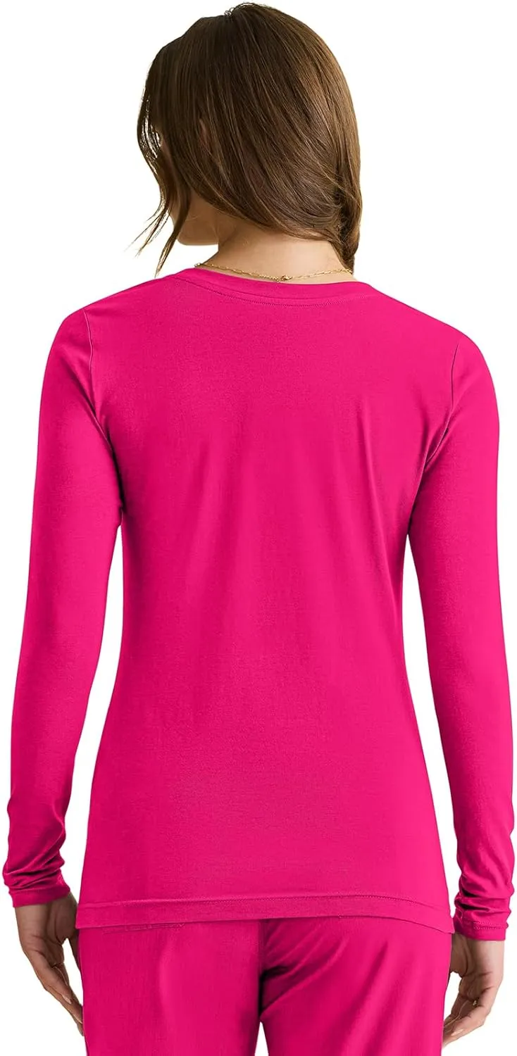Healing Hands Women's Underscrub Soft Knit Melissa Longsleeve Scrub Tee with Breathable & Easy Care Fabric 5047