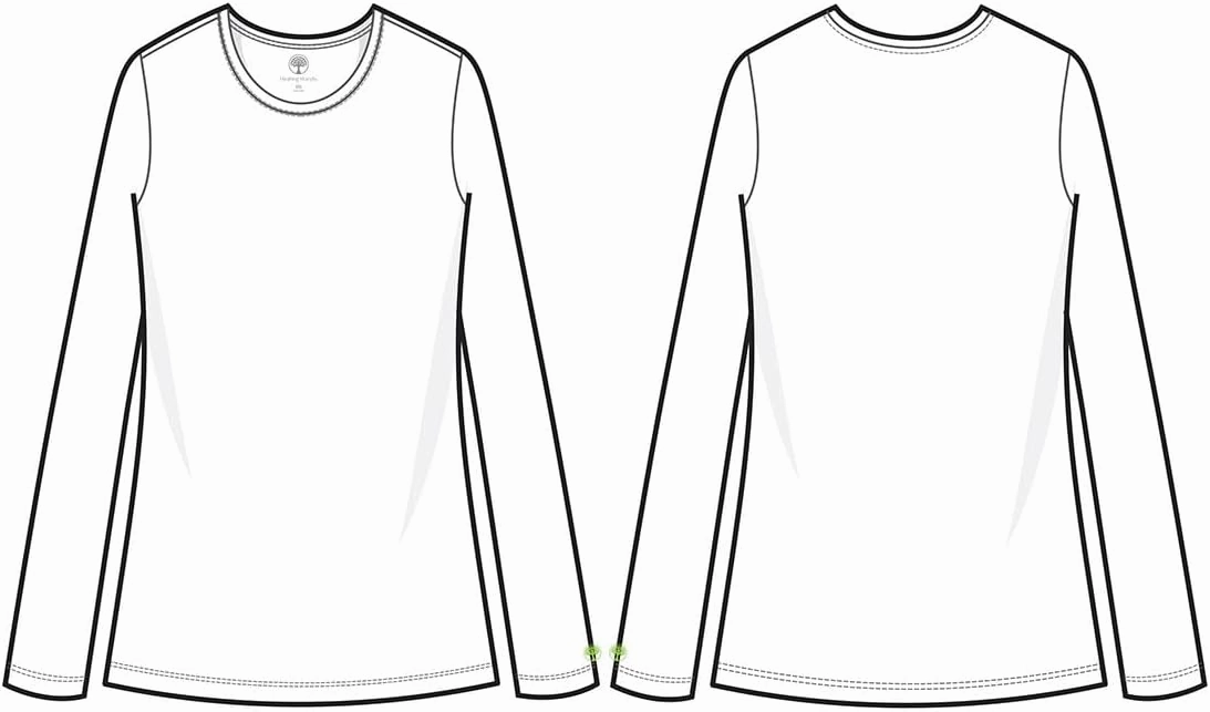 Healing Hands Women's Underscrub Soft Knit Melissa Longsleeve Scrub Tee with Breathable & Easy Care Fabric 5047