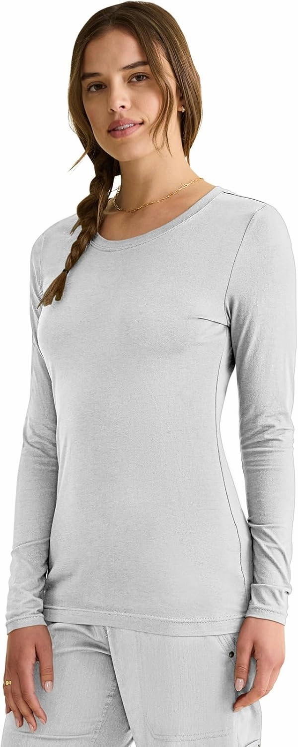 Healing Hands Women's Underscrub Soft Knit Melissa Longsleeve Scrub Tee with Breathable & Easy Care Fabric 5047