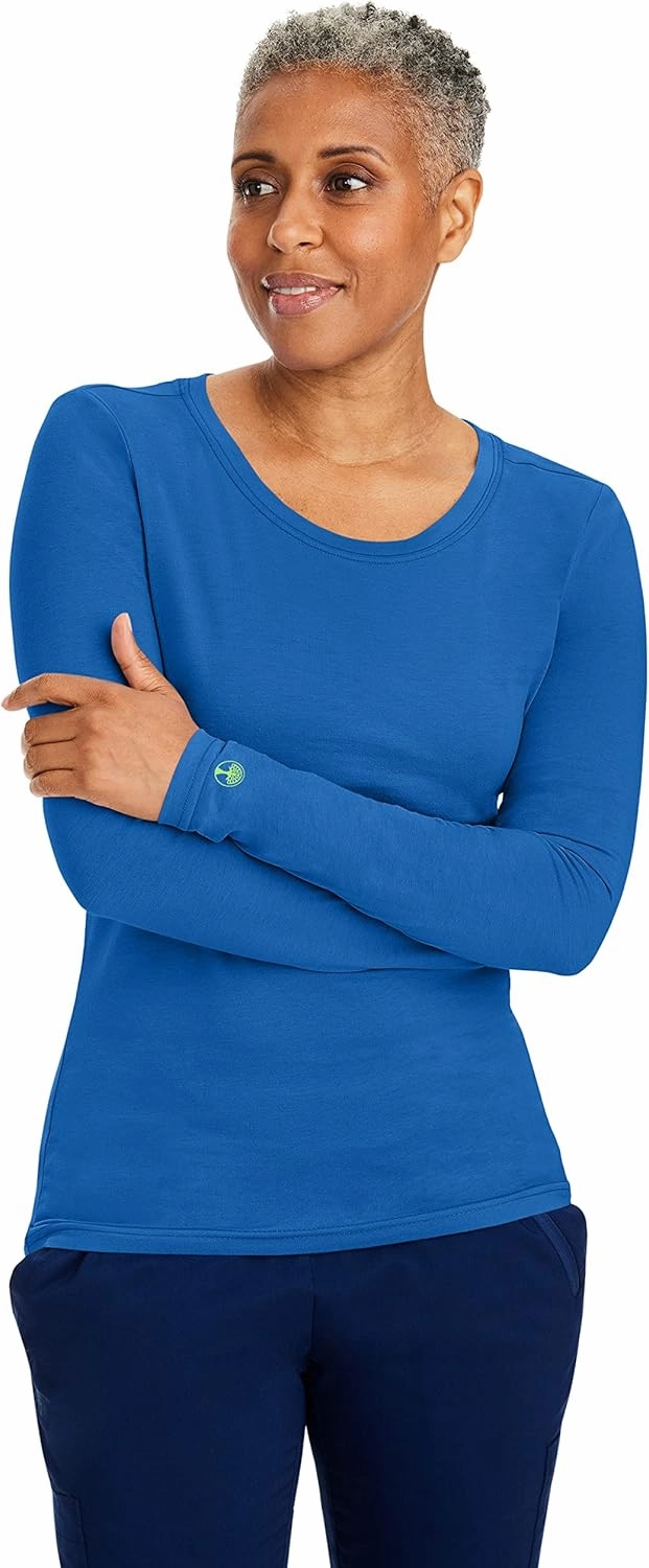 Healing Hands Women's Underscrub Soft Knit Melissa Longsleeve Scrub Tee with Breathable & Easy Care Fabric 5047