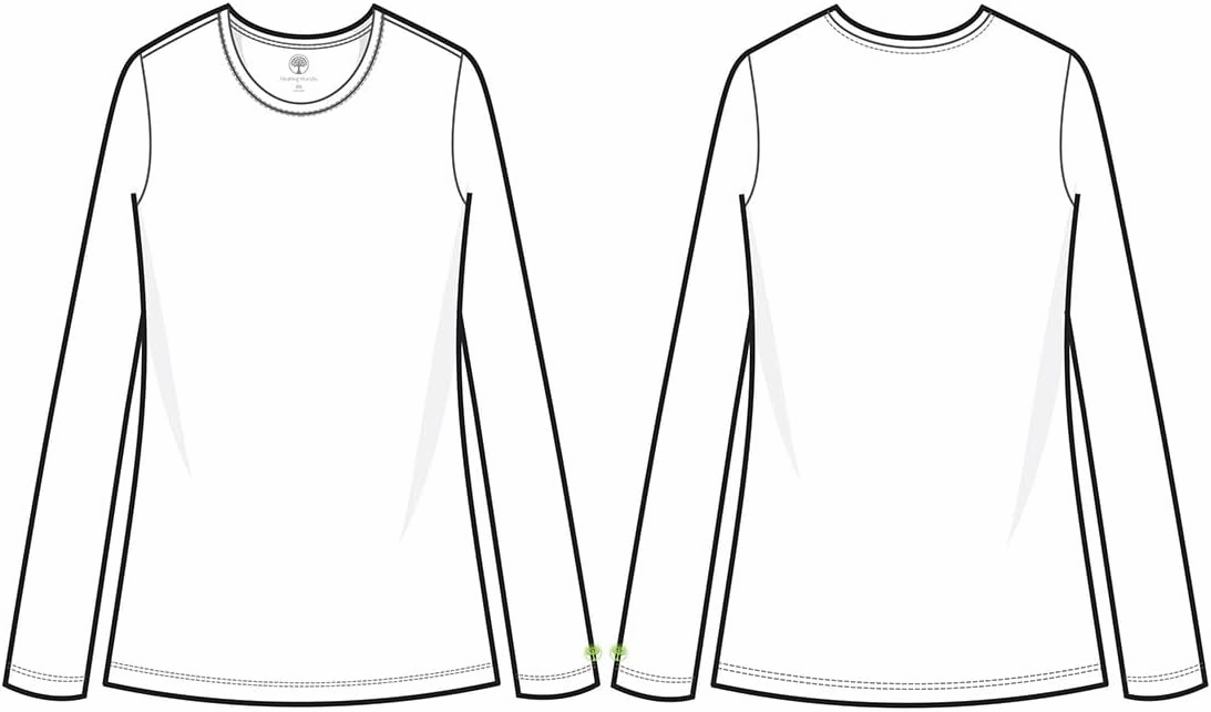 Healing Hands Women's Underscrub Soft Knit Melissa Longsleeve Scrub Tee with Breathable & Easy Care Fabric 5047