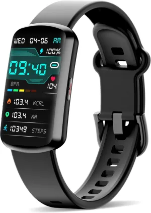 Health Fitness Tracker, Smart Watch with 24/7 Heart Rate and Blood Pressure Monitor, Activity Tracker with Blood Oxygen, 120 Sport Mode Waterproof Sleep Tracker for Women Men