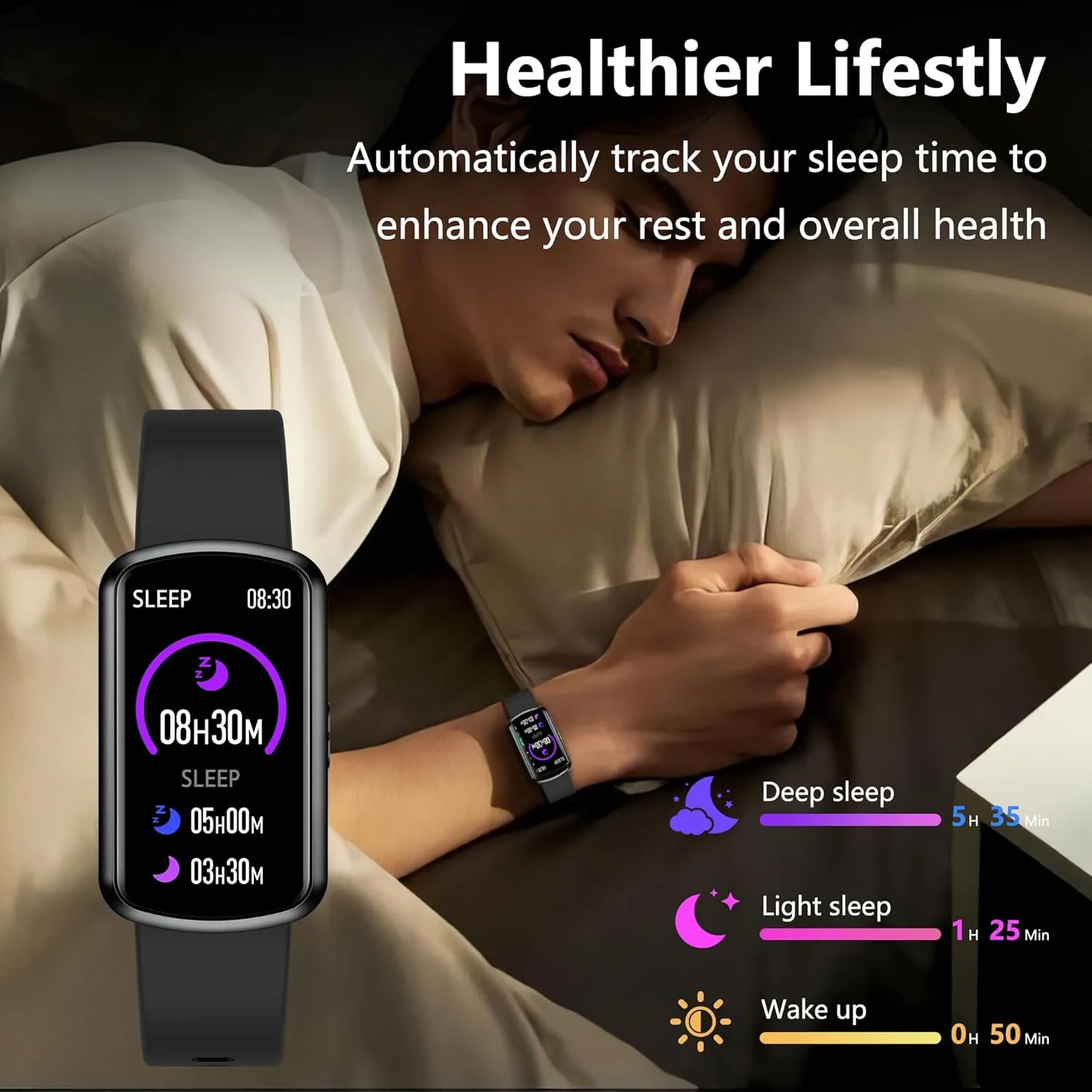Health Fitness Tracker, Smart Watch with 24/7 Heart Rate and Blood Pressure Monitor, Activity Tracker with Blood Oxygen, 120 Sport Mode Waterproof Sleep Tracker for Women Men